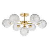 Laura Ashley Atherton Semi Flush Ceiling Light Satin Brass Glass –  from Amos Lighting + Home