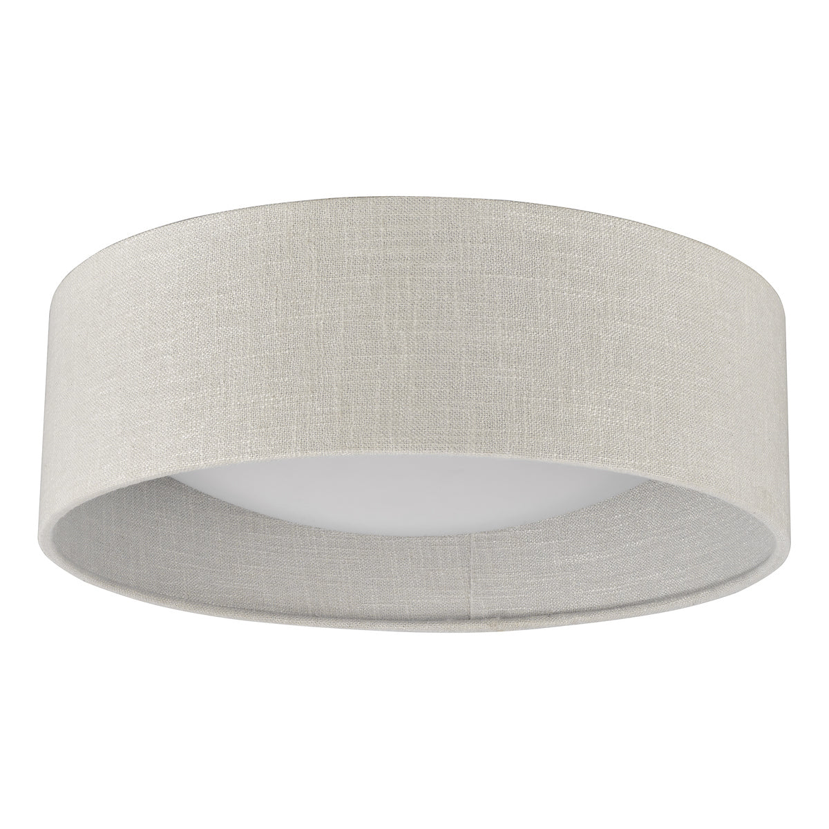 Laura Ashley Bacall 2 Light Flush Drum Shade Silver Linen –  from Amos Lighting + Home