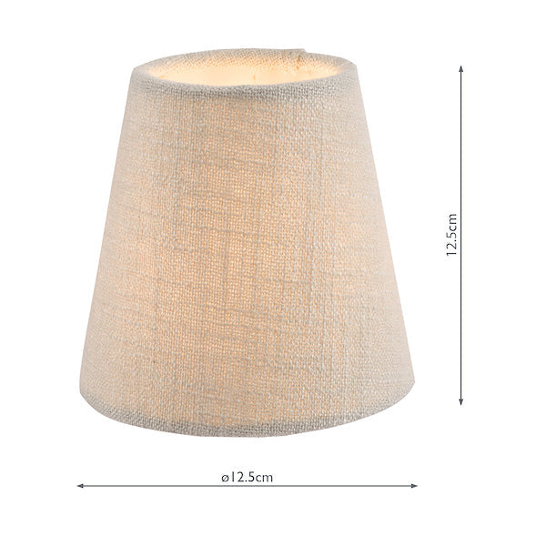 Laura Ashley Bacall Linen Empire Drum Shade Silver 12.5cm/5 inch –  from Amos Lighting + Home