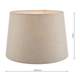 Laura Ashley Bacall Linen Empire Drum Shade Silver 20cm/8 inch –  from Amos Lighting + Home