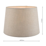 Laura Ashley Bacall Linen Empire Drum Shade Silver 25cm/10 inch –  from Amos Lighting + Home