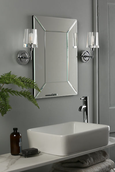 Laura Ashley Blake Bathroom Wall Light Crystal Polished Chrome IP44 –  from Amos Lighting + Home