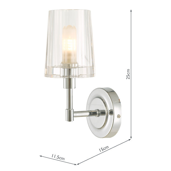 Laura Ashley Blake Bathroom Wall Light Crystal Polished Chrome IP44 –  from Amos Lighting + Home