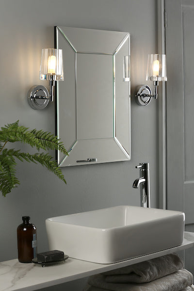 Laura Ashley Blake Bathroom Wall Light Crystal Polished Chrome IP44 –  from Amos Lighting + Home