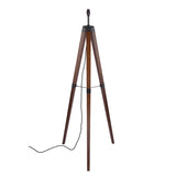 Laura Ashley Burdale Tripod Floor Lamp Dark Wood Base –  from Amos Lighting + Home