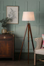 Laura Ashley Burdale Tripod Floor Lamp Dark Wood Base –  from Amos Lighting + Home