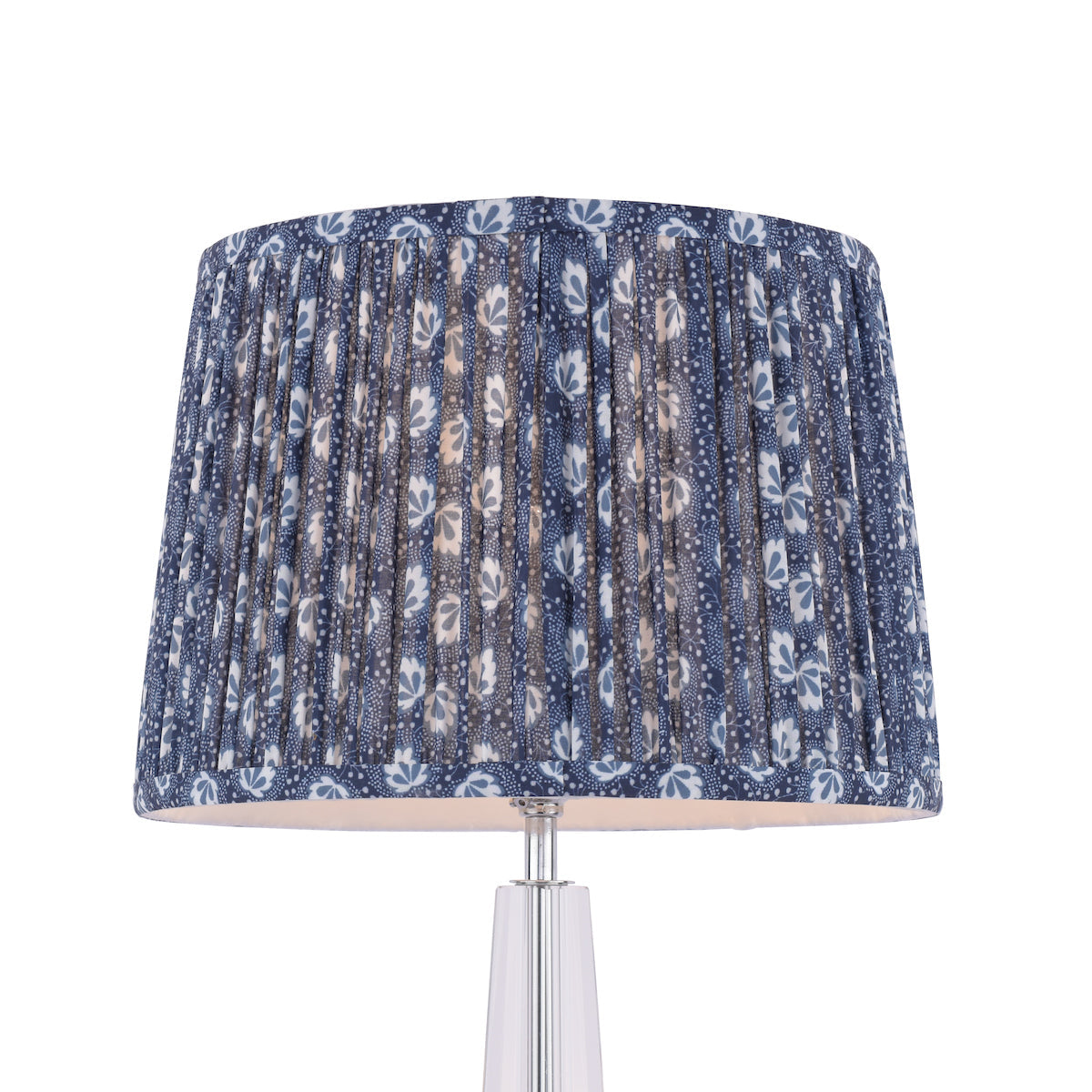 Laura Ashley Calcot Pleated Shade Navy 30cm/12 inch –  from Amos Lighting + Home