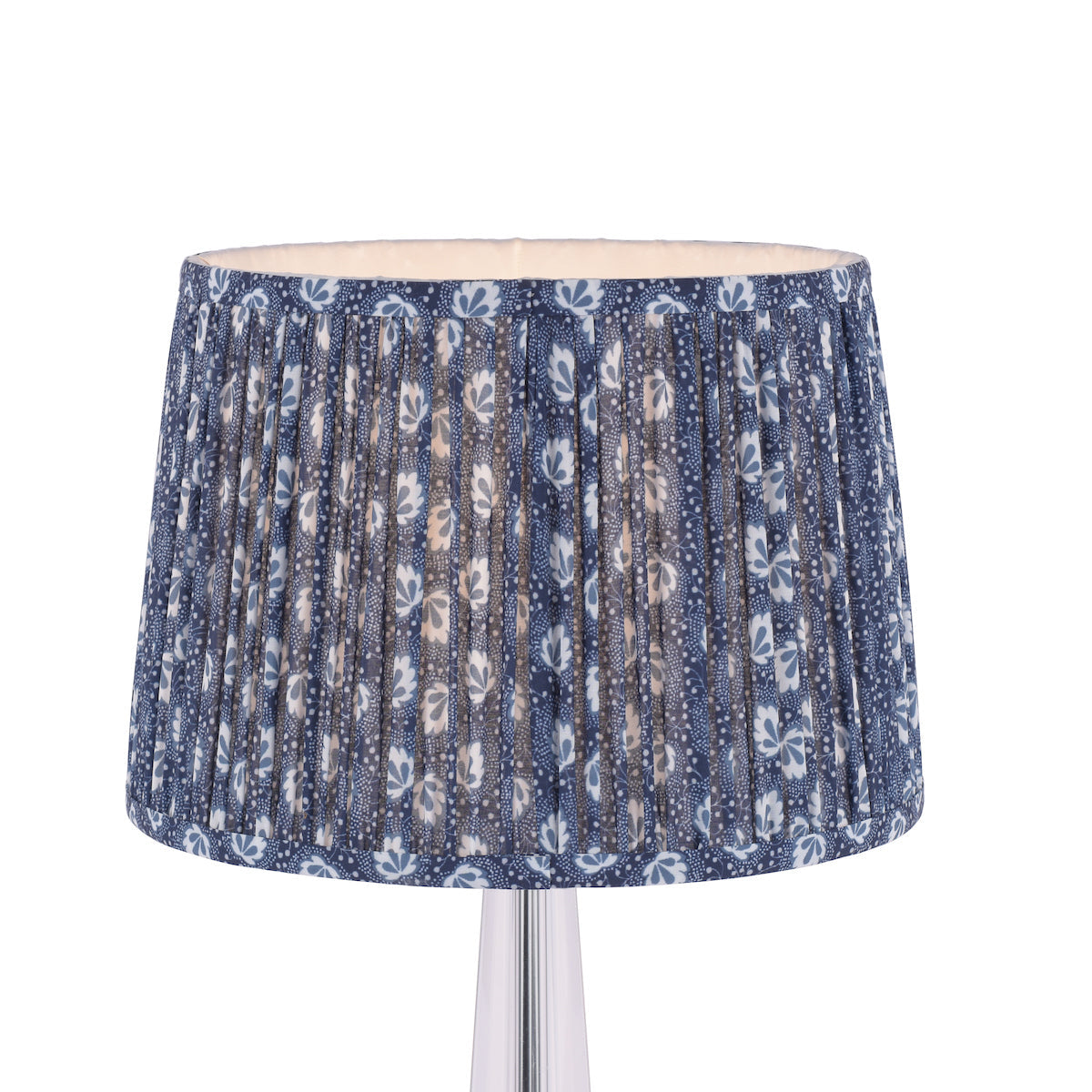 Laura Ashley Calcot Pleated Shade Navy 30cm/12 inch –  from Amos Lighting + Home