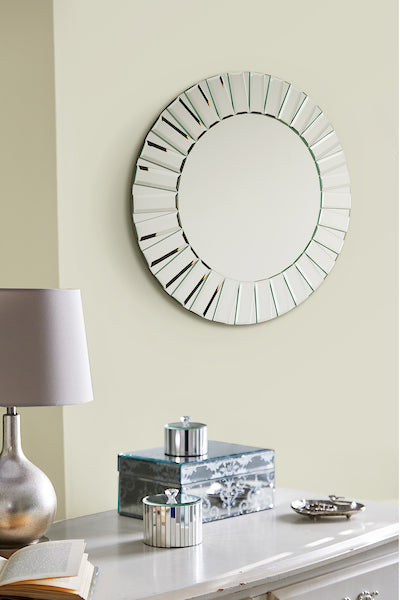 Laura Ashley Capri Small Round Bevelled Mirror 60cm –  from Amos Lighting + Home