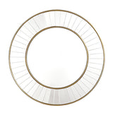 Laura Ashley Clemence Medium Round Mirror Gold Leaf 80cm –  from Amos Lighting + Home