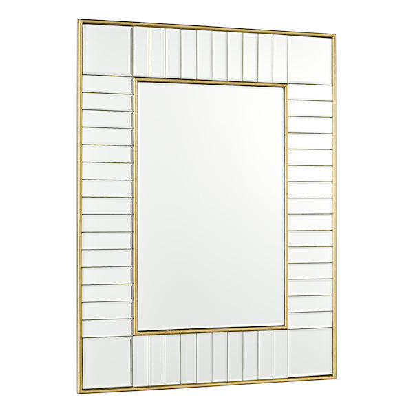 Laura Ashley Clemence Small Rectangle Mirror Gold Leaf 60 x 45cm –  from Amos Lighting + Home