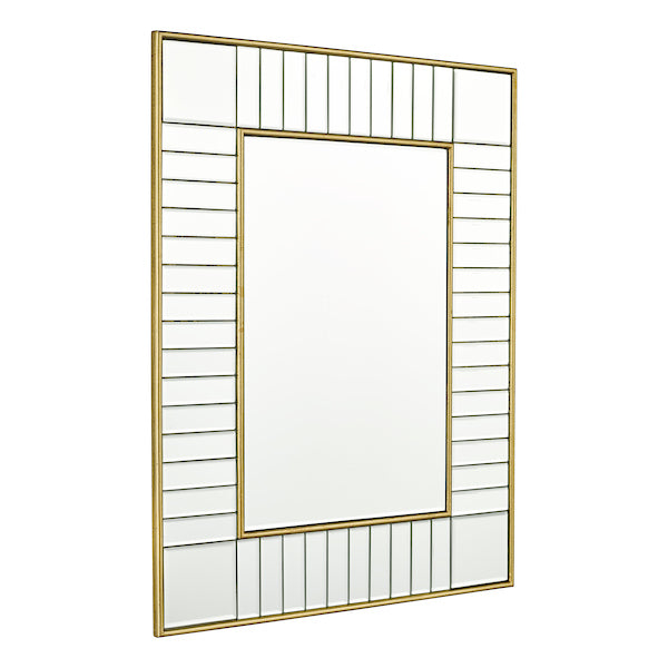 Laura Ashley Clemence Small Rectangle Mirror Gold Leaf 60 x 45cm –  from Amos Lighting + Home