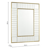 Laura Ashley Clemence Small Rectangle Mirror Gold Leaf 60 x 45cm –  from Amos Lighting + Home