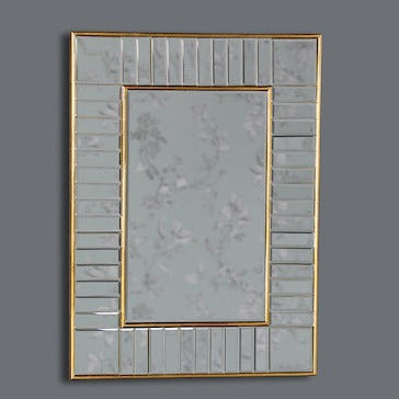 Laura Ashley Clemence Small Rectangle Mirror Gold Leaf 60 x 45cm –  from Amos Lighting + Home