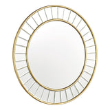 Laura Ashley Clemence Small Round Mirror Gold Leaf 50cm –  from Amos Lighting + Home