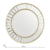 Laura Ashley Clemence Small Round Mirror Gold Leaf 50cm –  from Amos Lighting + Home