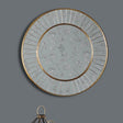 Laura Ashley Clemence Small Round Mirror Gold Leaf 50cm –  from Amos Lighting + Home