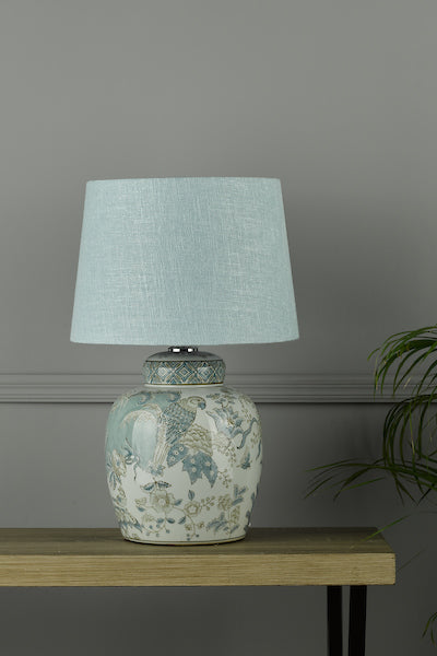 Laura Ashley Elizabeth Ceramic Table Lamp Bird Print –  from Amos Lighting + Home