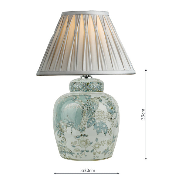 Laura Ashley Elizabeth Ceramic Table Lamp Bird Print –  from Amos Lighting + Home