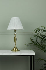 Laura Ashley Ellis Table Lamp Antique Brass with Ivory Shade –  from Amos Lighting + Home