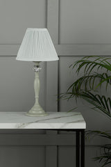 Laura Ashley Ellis Table Lamp Grey Table Lamp Ivory Shade –  from Amos Lighting + Home