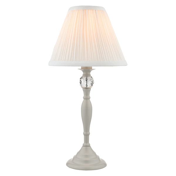 Laura Ashley Ellis Table Lamp Grey Table Lamp Ivory Shade –  from Amos Lighting + Home