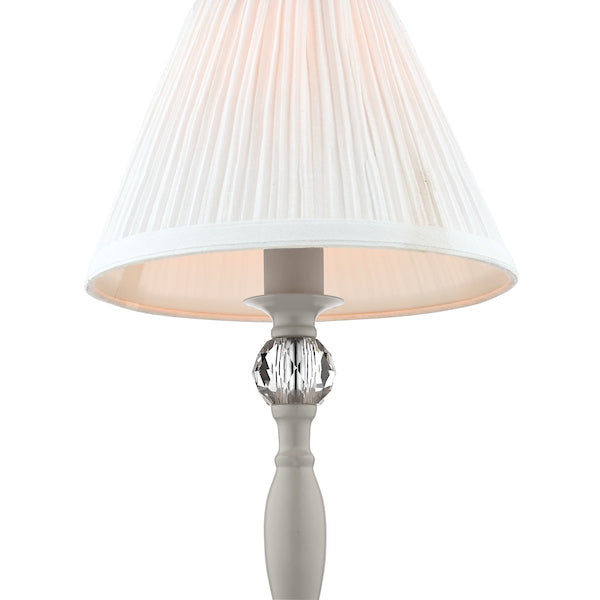 Laura Ashley Ellis Table Lamp Grey Table Lamp Ivory Shade –  from Amos Lighting + Home