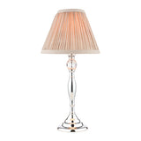 Laura Ashley Ellis Table Lamp Polished Chrome Grey Shade –  from Amos Lighting + Home