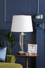 Laura Ashley Emyr Lamp Shade, Silver with Metallic Lining 30cm/12 inch –  from Amos Lighting + Home