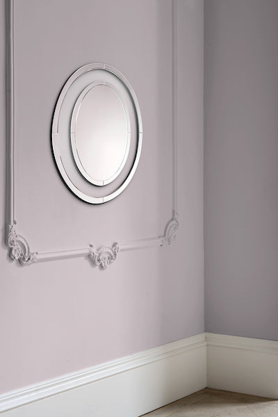 Laura Ashley Evie Oval Mirror 80cm x 60cm –  from Amos Lighting + Home