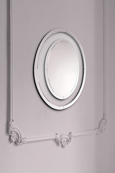 Laura Ashley Evie Oval Mirror 80cm x 60cm –  from Amos Lighting + Home