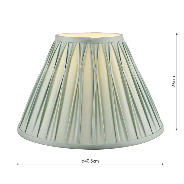 Laura Ashley Fenn Silk Empire Drum Shade Duck Egg 40cm/16 inch –  from Amos Lighting + Home