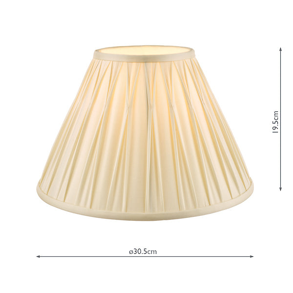 Laura Ashley Fenn Silk Empire Drum Shade Ivory 30cm | Warm Classic