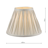 Laura Ashley Fenn Silk Empire Drum Shade Silver 20cm/8 inch –  from Amos Lighting + Home