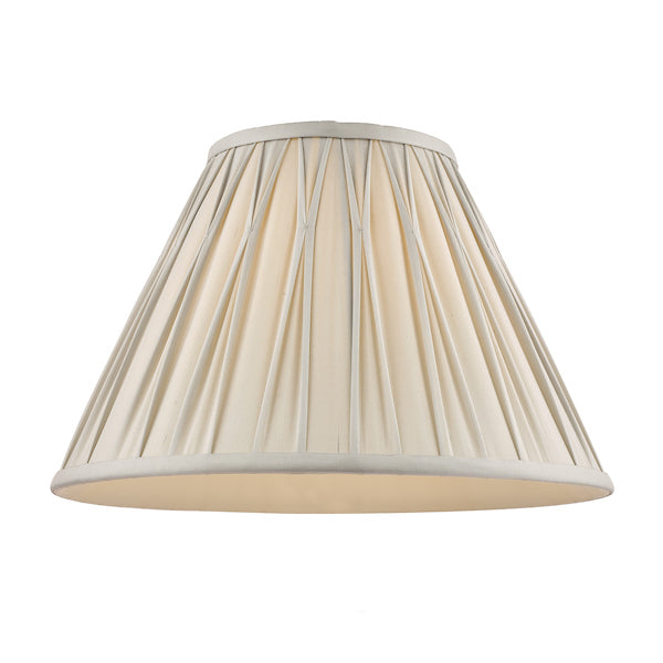 Laura Ashley Fenn Silk Empire Drum Shade Silver 35cm/14 inch –  from Amos Lighting + Home