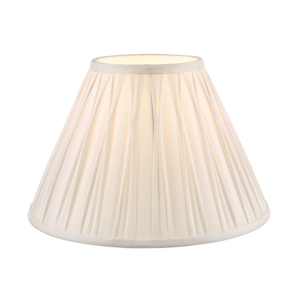 Laura Ashley Fenn Silk Empire Drum Shade White 25cm/10 inch –  from Amos Lighting + Home