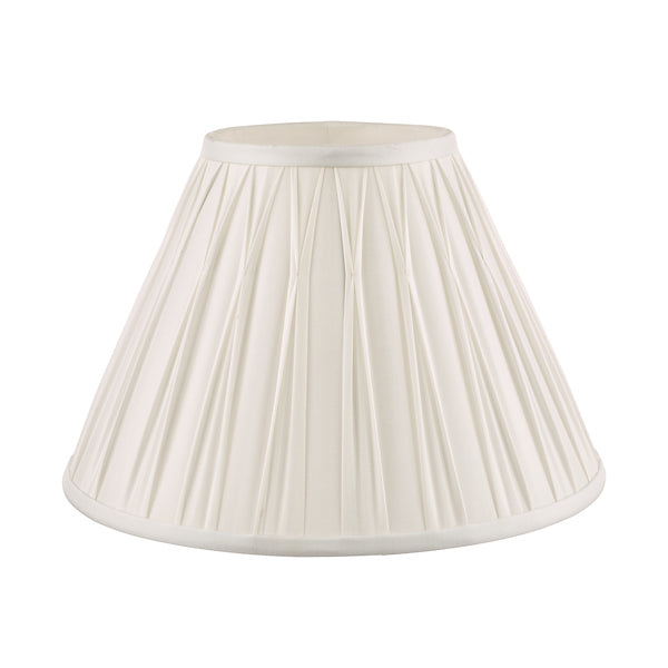 Laura Ashley Fenn Silk Empire Drum Shade White 25cm/10 inch –  from Amos Lighting + Home