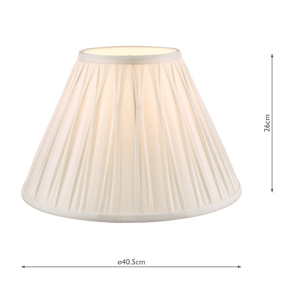 Laura Ashley Fenn Silk Empire Drum Shade White 40cm/16 inch –  from Amos Lighting + Home