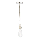 Laura Ashley Flute E27 Suspension, Polished Nickel –  from Amos Lighting + Home