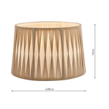 Laura Ashley Gathered Pleat Cotton Shade Natural 30cm/12 inch –  from Amos Lighting + Home