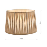 Laura Ashley Gathered Pleat Cotton Shade Natural 35cm/14 inch –  from Amos Lighting + Home