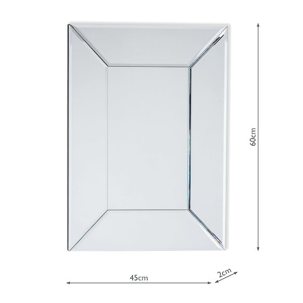 Laura Ashley Gatsby Small Rectangle Mirror 60cm x 45cm –  from Amos Lighting + Home