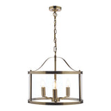 Laura Ashley Harrington 3 Light Pendant Lantern Antique Brass –  from Amos Lighting + Home