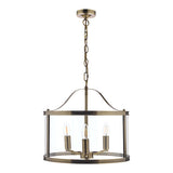 Laura Ashley Harrington 3 Light Pendant Lantern Antique Brass –  from Amos Lighting + Home