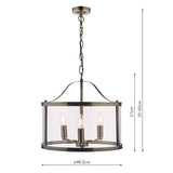 Laura Ashley Harrington 3 Light Pendant Lantern Antique Brass –  from Amos Lighting + Home