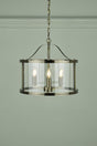 Laura Ashley Harrington 3 Light Pendant Lantern Antique Brass –  from Amos Lighting + Home