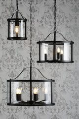 Laura Ashley Harrington 3 Light Pendant Matt Black –  from Amos Lighting + Home