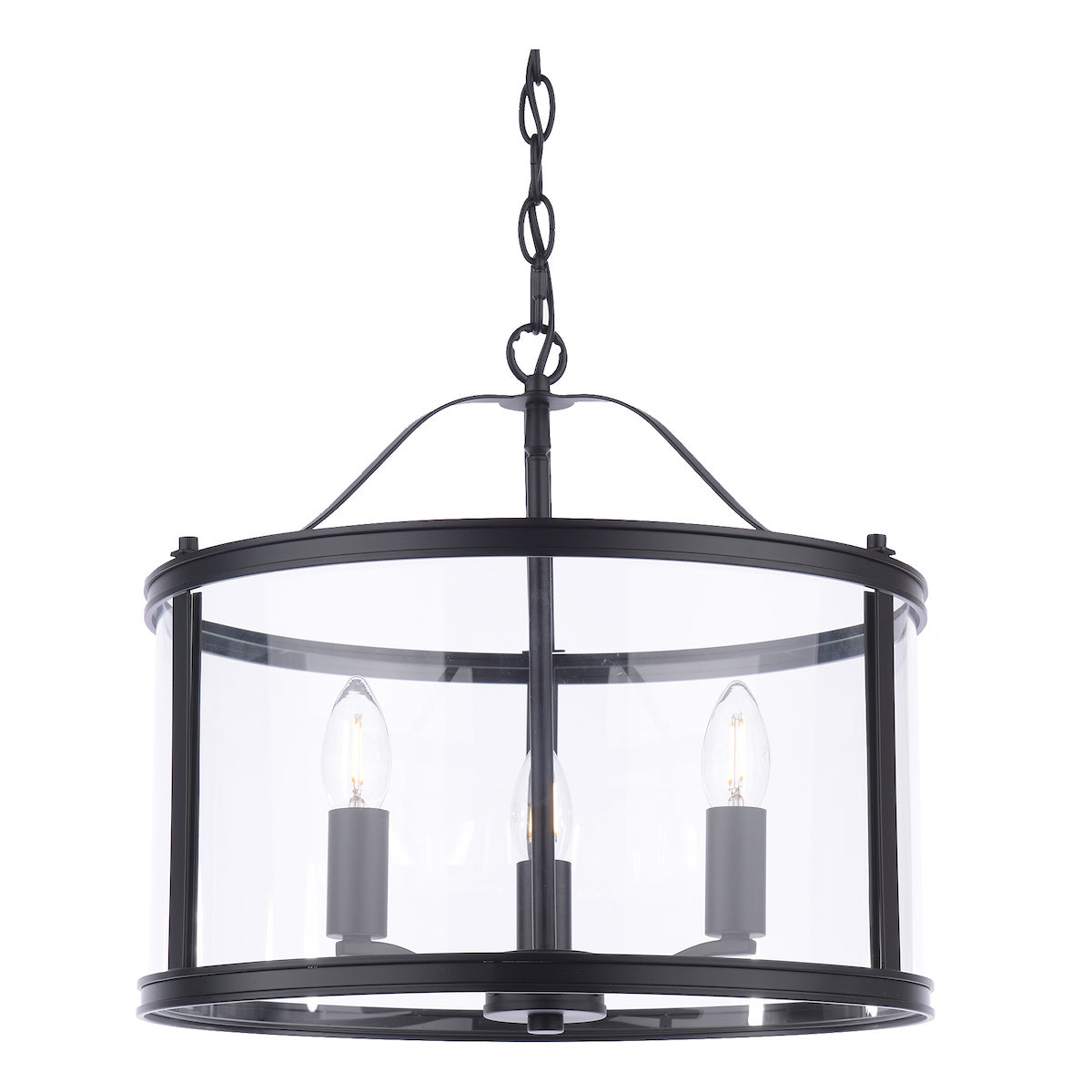 Laura Ashley Harrington 3 Light Pendant Matt Black –  from Amos Lighting + Home