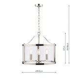 Laura Ashley Harrington 3 Light Pendant Polished Nickel –  from Amos Lighting + Home