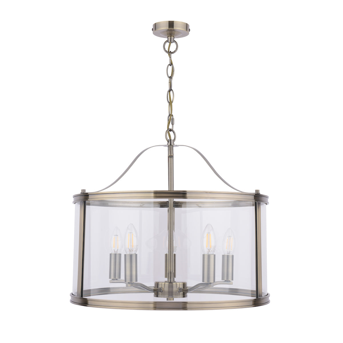 Laura Ashley Harrington 5 Light Pendant Antique Brass –  from Amos Lighting + Home